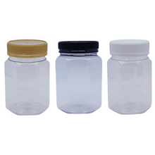 360ml 500g Hexagon Hex Plastic PET jars