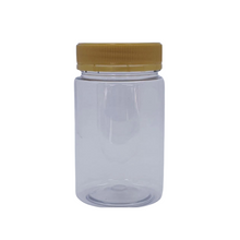 Round plastic honey jars 500g with tamper proof lid - yellow lid