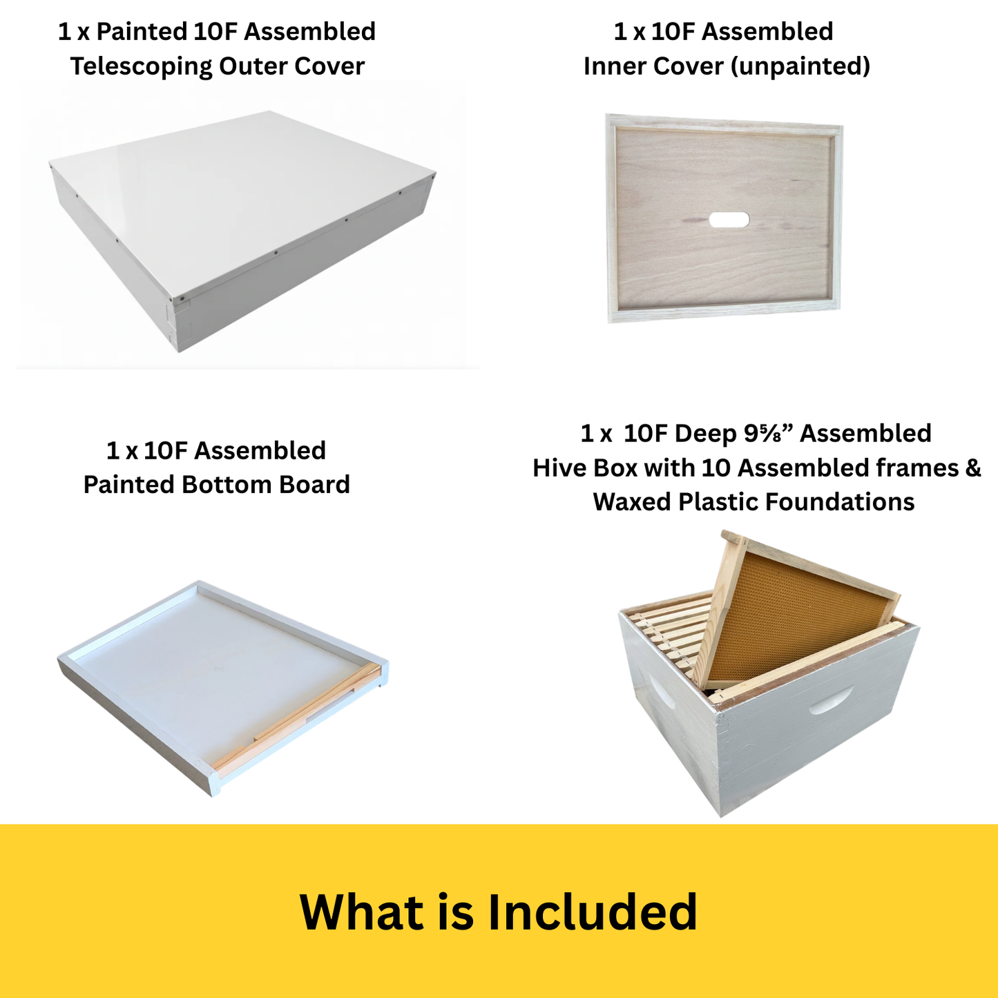 Assembled Beehive Telescoping Lid Single Layer