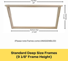Carton of 20 - Unassembled DEEP Beekeeping Frames With Plastic Foundation