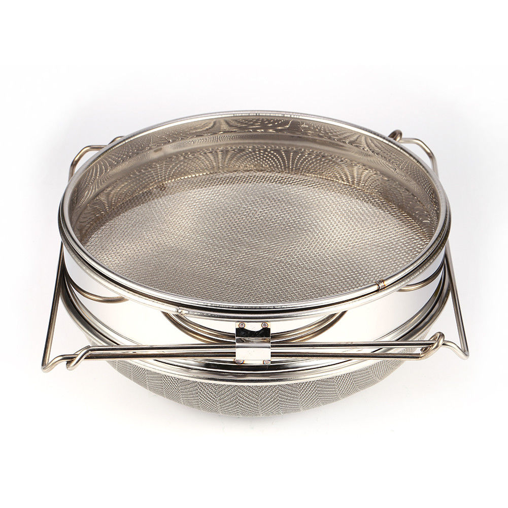 Honey Strainer Stainless Steel Double Filter