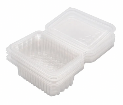 Plastic Embossed Honeycomb Containers - Pack of 100