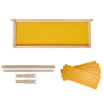 Medium Beekeeping Frame with Plastic Foundation