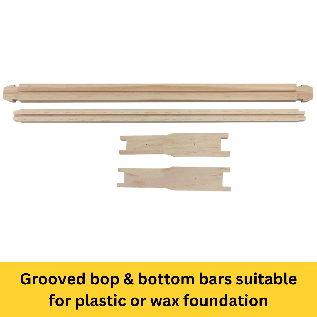 Shallow beekeeping frames unassembled pine wood