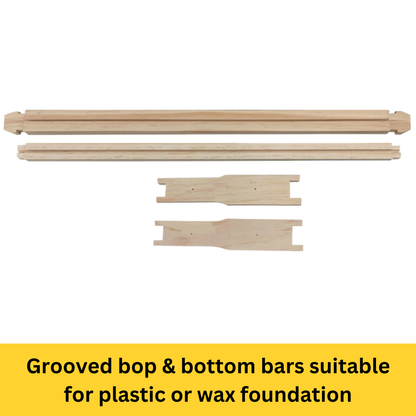 Shallow beekeeping frames unassembled pine wood
