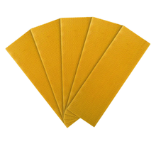 Shallow yellow plastic beekeeping foundation