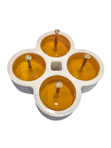 Silicone Tealight Candle Mold - Makes 4 x Tea Light Candles (Elements Theme)
