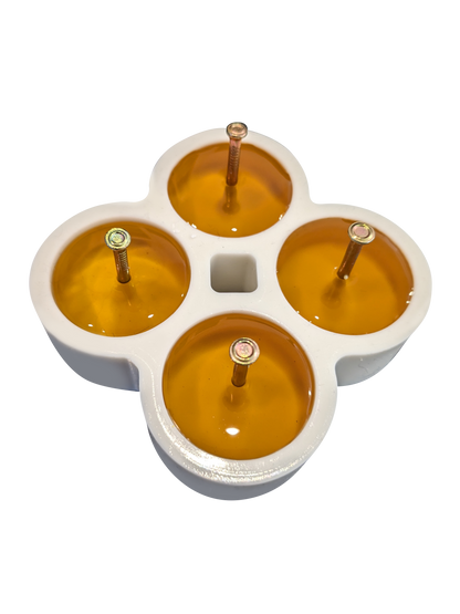 Silicone Tealight Candle Mold - Makes 4 x Tea Light Candles (Elements Theme)