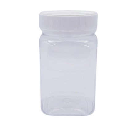 PET 500g plastic honey jars white tamper proof lids