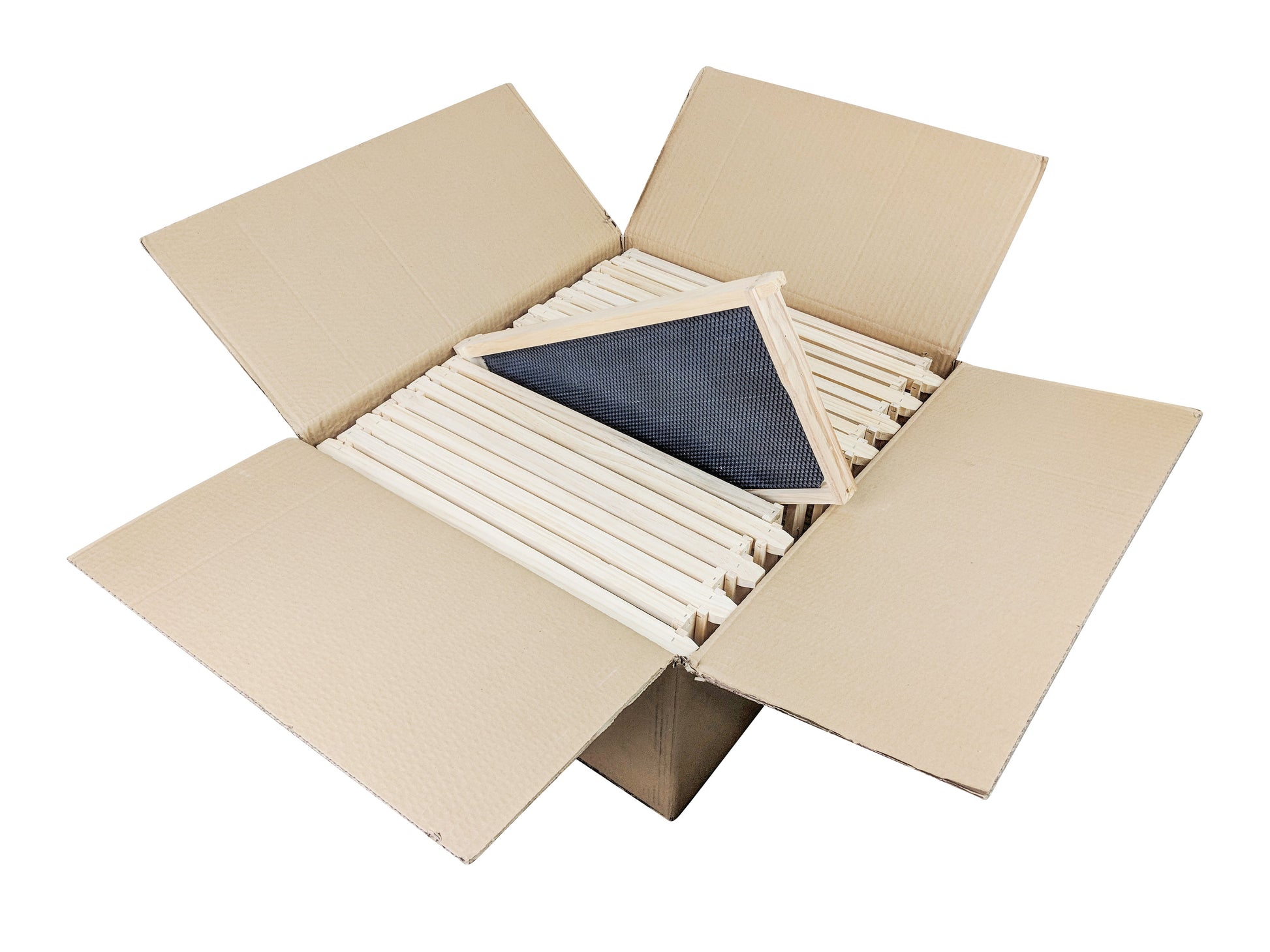 Carton of 20 - Assembled DEEP Timber Beekeeping Frame With Plastic Foundation