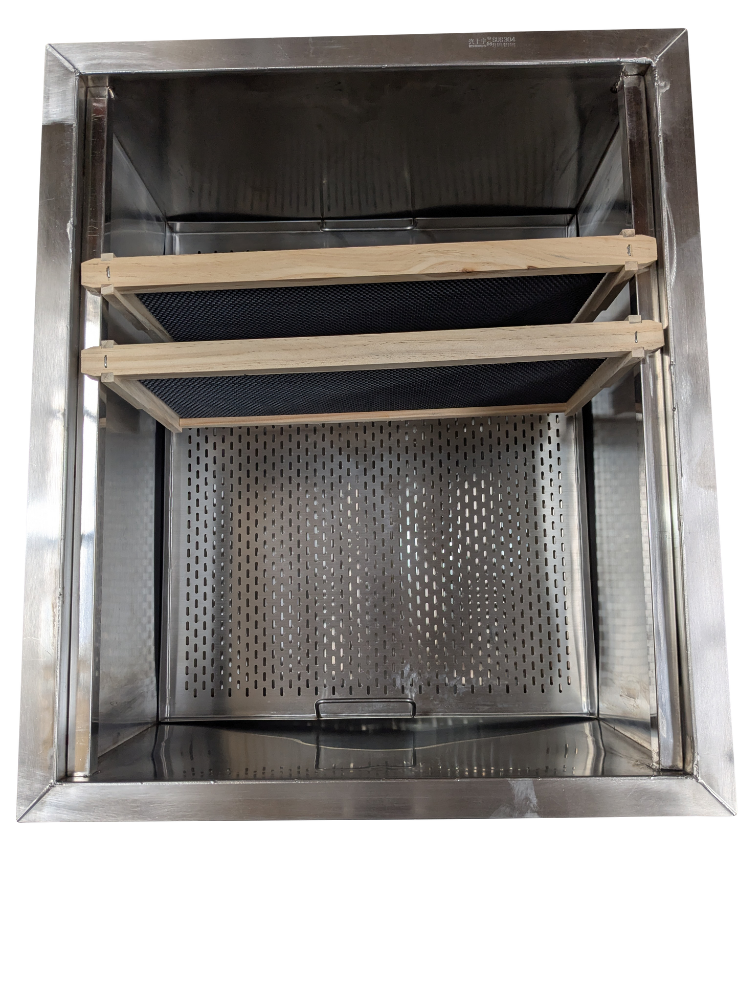 Stainless steel uncapping tray station bench table