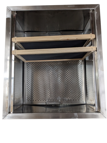 Stainless steel uncapping tray station bench table