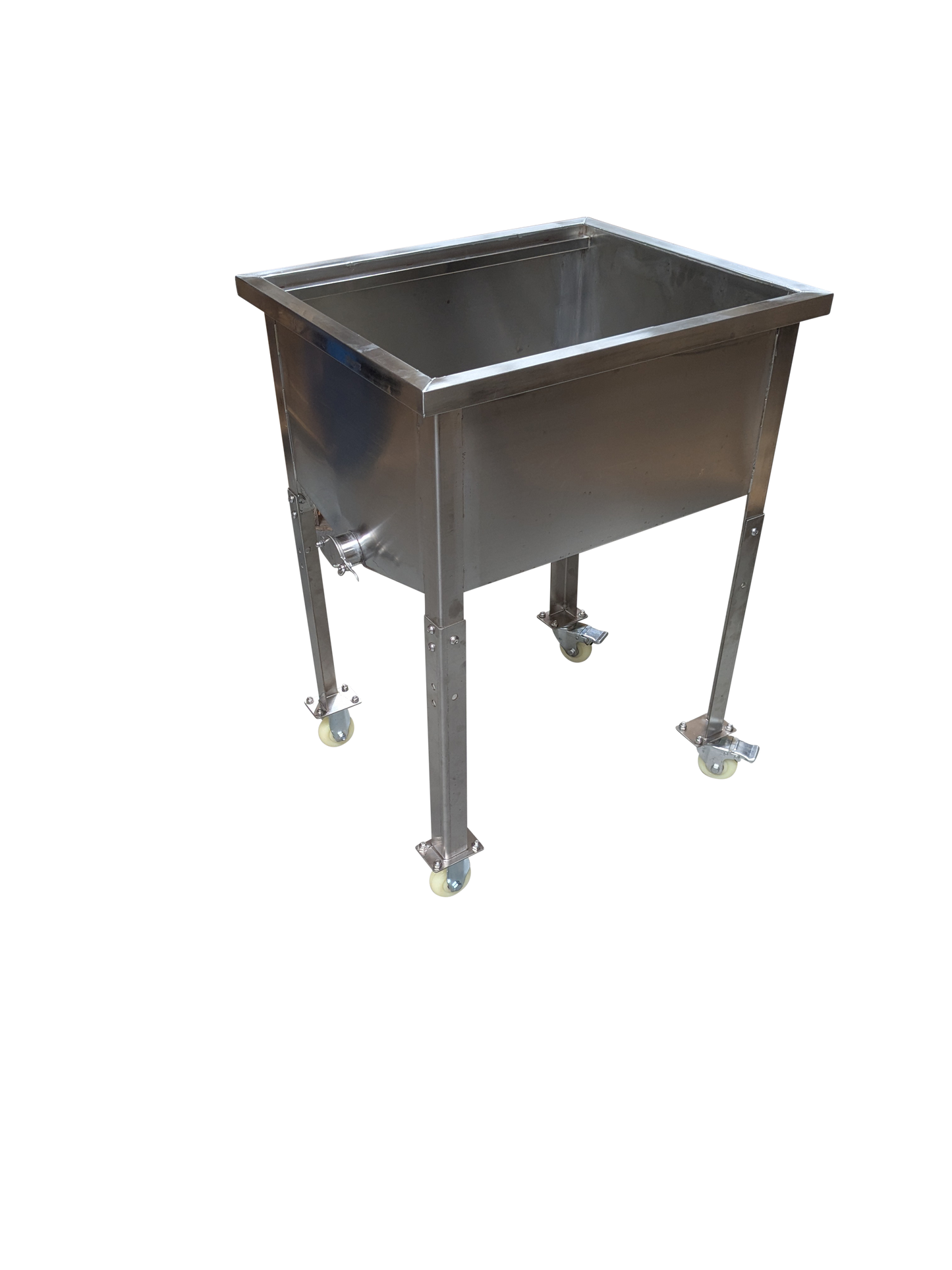 Stainless steel uncapping tray station bench table