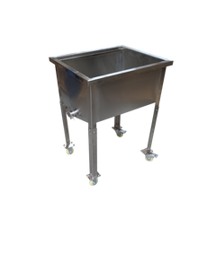 Stainless steel uncapping tray station bench table