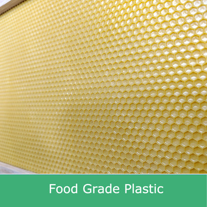 Bulk Buy - 100 x Deep Beekeeping Frames With Yellow Plastic Foundation