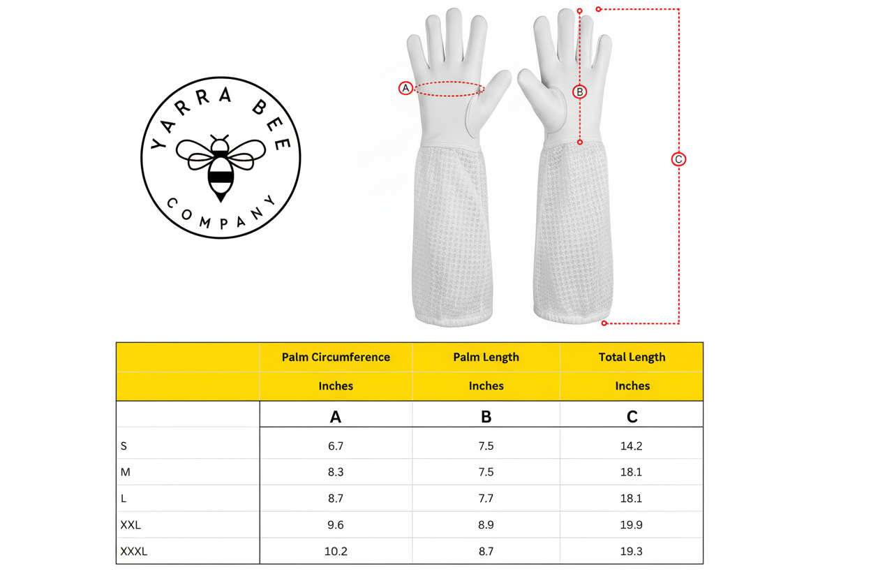 3 Layer Ventilated Beekeeping Gloves